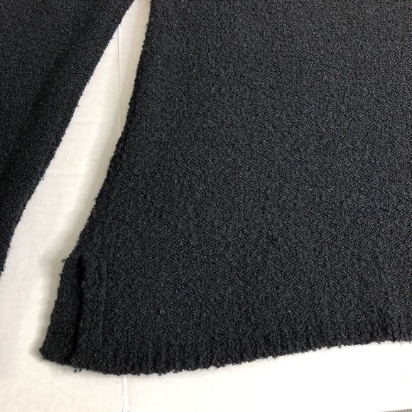 Chicos Sweater Womens 2 Large Black Wool Blend Turtleneck Chunky Plush Boucle - Picture 4 of 16